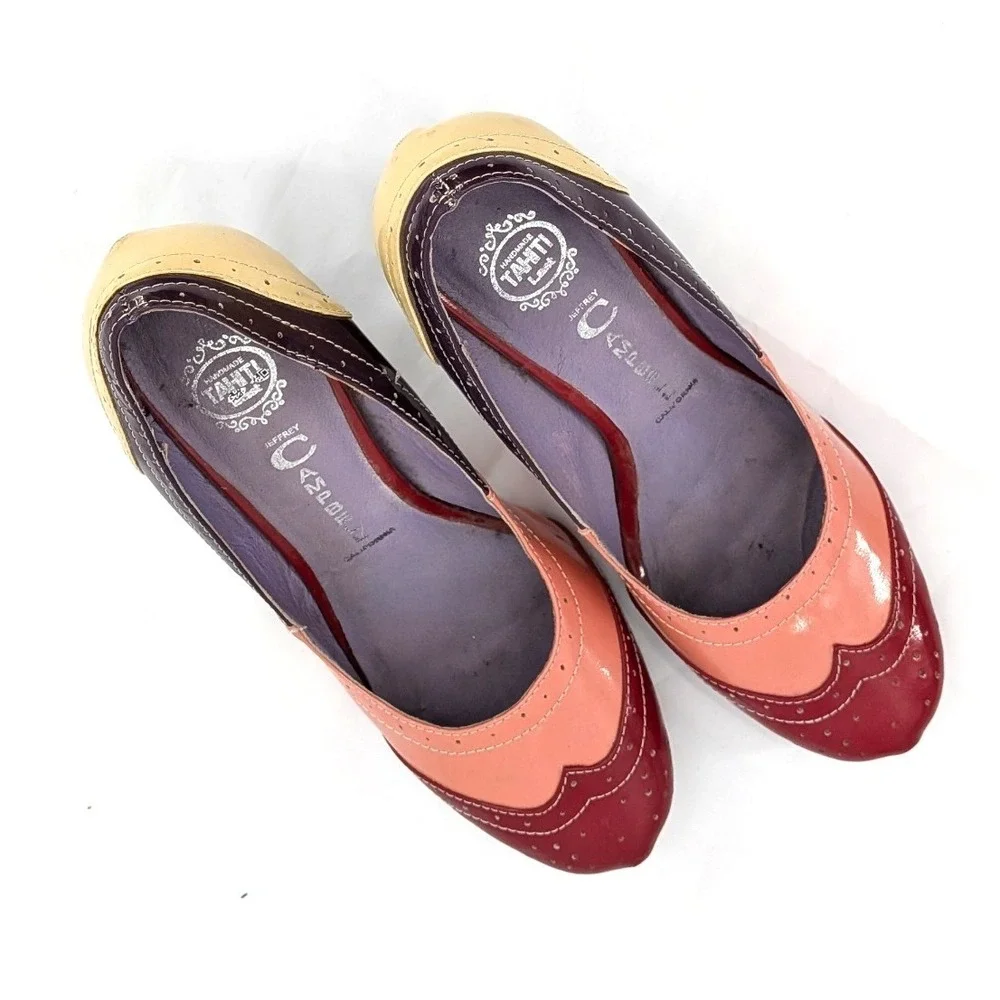 Jeffrey‎ Campbell Colorblock Platform Heels Patent Leather Pumps Size 8